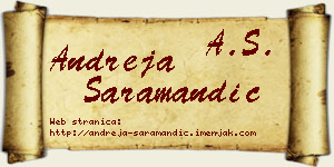 Andreja Saramandić vizit kartica